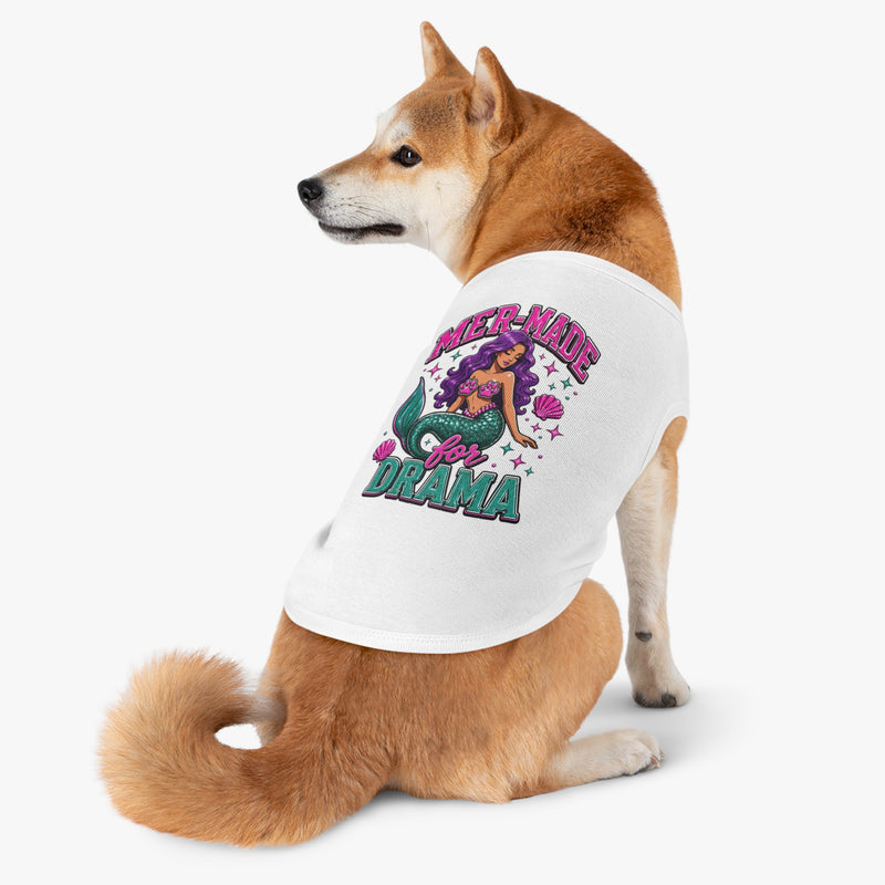 Mermaid Graphic for Drama Pet Tank Top | Mermaid Illustration, Pink Teal Design